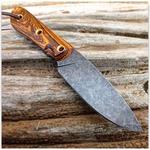 Smith & Sons Cherokee Darkened Oiled Bocote Fixed Blade Hunting Knife